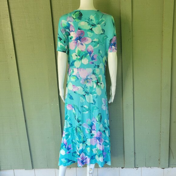 SOFT SURROUNDINGS Savior Maxi Dress in Lilac Amaryllis Floral Size 1X - Picture 3 of 4